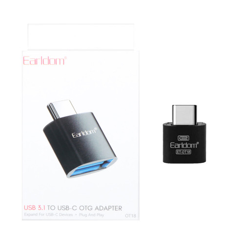 تبدیل Earldom OTG Type-C مدل ET-OT18 پک دار-مشکی