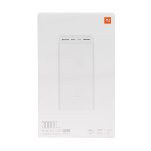 پاوربانک (فست شارژ) Xiaomi 18W 30000mAh مدل PB3018ZM - سفید -(گارانتی یک ساله شرکتی)