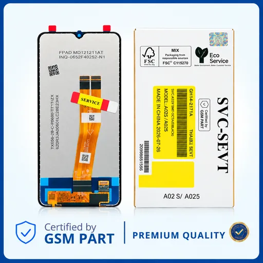 LCD SAMSUNG A02S (A025 / A035 / A037) N.F (SERVICE PACK) GSM PART اصلی